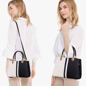 Handle Handbag Stitching Purse for Women Girls Tote Satchel Shoulder Bags